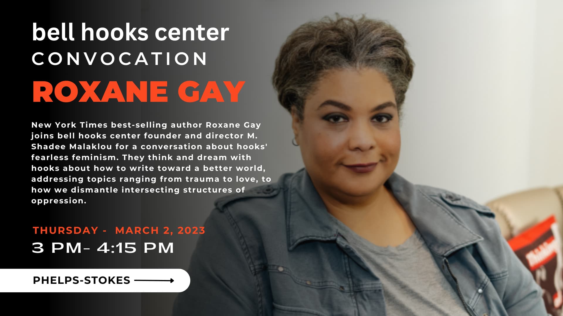 Roxane Gay convocation flyer